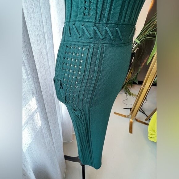 Rono Kobo Emerald Green Knit Dress - Picture 5 of 16